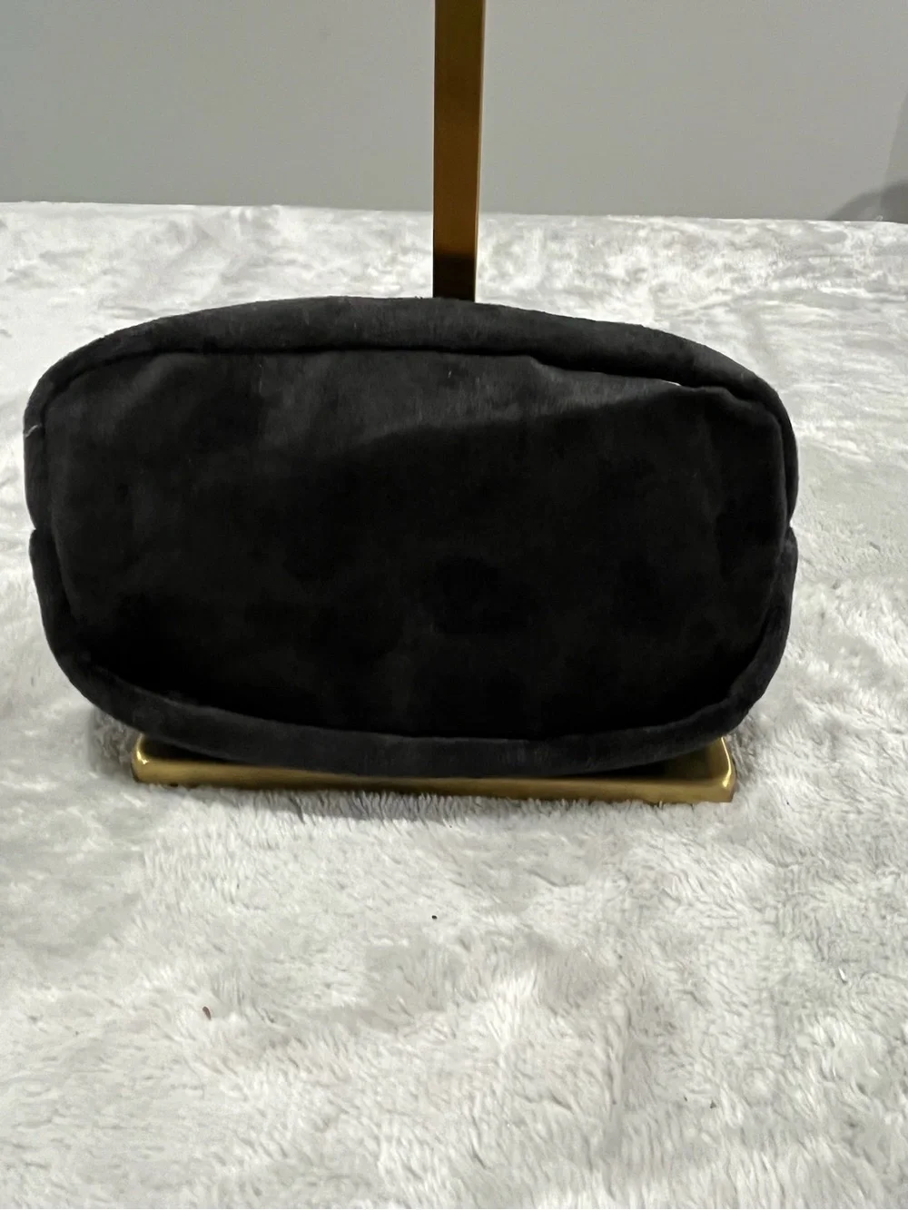 🖤🎀 Adorable Black Hello Kitty Plush Cosmetic Pouch – Pink Bow & Cute Lining